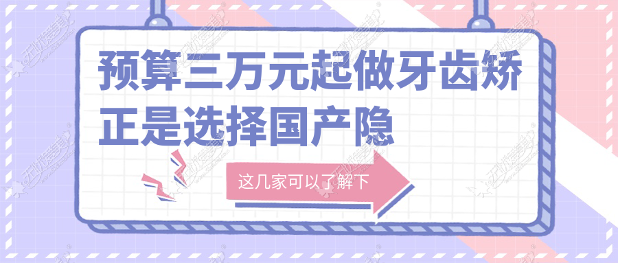 预算三万元起做牙齿矫正是选择国产隐秀牙套好还是正雅好?